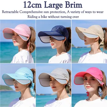 2021new Women ' s Sun Visor Caps Parent-Child Лятна Шапка Empty Top Beach Hat Golf Sun Hat Дишаща Пот Absorbent Cap #t1p