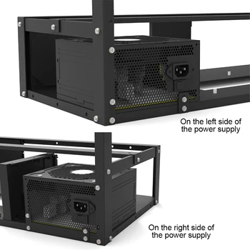 12 GPU Open Mining Rig Frame Stackable Mining Frame Rig Case for ETH/PSU/ATX Accessories Tools Frame Rig Case