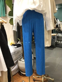 2021 лятото нов моден стил темперамент чист цвят еластичен колан за отслабване ежедневни панталони женски тенденция