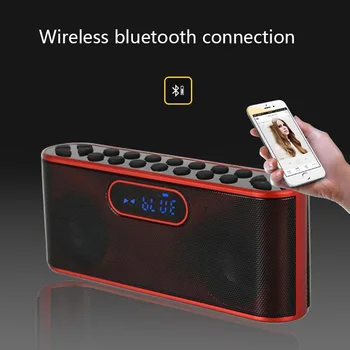 Мини Портативен Bluetooth Високоговорител 2.0 Канал +Бас Бленда FM Радио на USB Диск TF Карта AUX Функция Поддръжка на 3,5 мм микрофон В