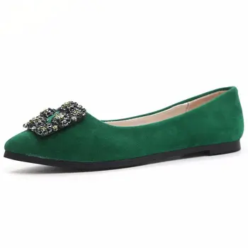 Дамски Модни Сладък Високо Качество на Синьо небе Комфорт Приплъзване на Летните Плоски Обувки Дама Зелен Комфорт Пролетта Мокасини Zapatos G6299