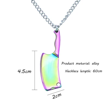 MISSRU Нов Цвят на Светлината Съкровище Нож Метална Висулка Колие Мъжки Хип-Хоп Мода Бижута Подарък Бижута