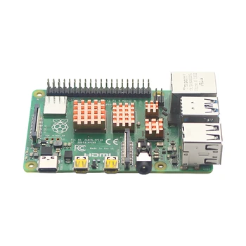 Raspberry Pi 4 Model B 4 бр. Меден Радиатор, Охлаждане на CPU и RAM Чиста Мед Радиатор и Радиатор за Pi 4