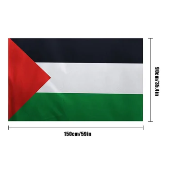 1 бр. 150 x 90 см Високо Качество на Палестинския Флаг Едно Парче Виси на Палестинските Национални Знамена Полиестер Закрит/Открит за Украса