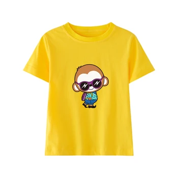 Kawaii Cool Monkey Printed T-Тениски For Girls & Boys Children ' s Аниме Baby Clothes Summer Cotton Tees Kids Върховете Oversize Blouses
