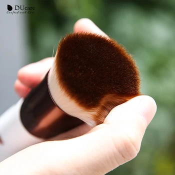 DUcare 2/3/10шт Foundation Brush Flat Top Kabuki Brush Synthetic Liquid Добавянето на Mineral Makeup Tools Golden Rose/Wite