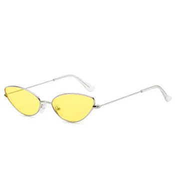 1бр Ретро Малки Овални Риболовни Слънчеви Очила Жените Стари Маркови Нюанси на Черен Червен Металик Цвят на Слънчеви Очила За жени на моден дизайнер