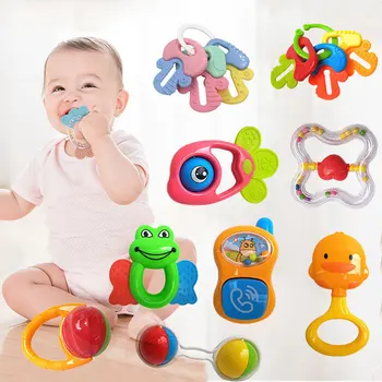 Детска Дрънкалка Начални Зъбите Детски Играчки Бутилка За Съхранение Се Разклаща Вземете Детски Ръце Развитие Прорезыватели Гама От Играчки На Новороденото Бебе