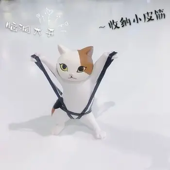 Направи си САМ Забавни игри на декорация аксесоари EDC Kawaii карикатура коте на писалка притежател Малка котка Притежава бижута ADHD Настолни играчки