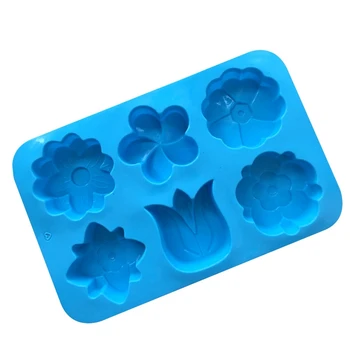 3D Лале цвете силикон сапун мухъл САМ торта де инструменти шоколад червило конфетария мухъл аксесоари за печене Безплатна Доставка