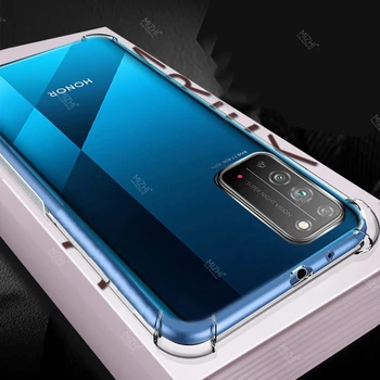 прозрачен силиконов калъф за телефон huawei honor x10 9a 9x 10x case on 9 a x 10 honorx10 устойчив на удари-мек tpu clear покритие на корпуса