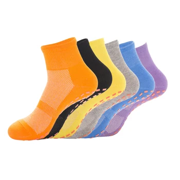 Батут Чорапи Нескользящие Лепкава Сцепление Подови Чорапи за жени, Мъже Плочки, Дървени Подове Мини Болнични чехли