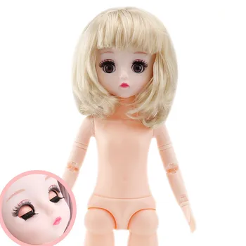 Нова кукла Bjd 30 см 23 Съвместни Мобилни 3D Очите 1/6 Гол момиче Гъвкави Стави Мода Кукла и Играчка за момичета направи си САМ Коледен подарък