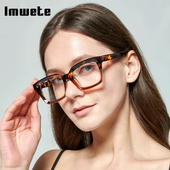 Imwete Очила За Четене на Жените и Мъжете Анти-Синя Светлина Компютър Пресбиопия Стари Квадратни Очила за далекогледство +1.0 2.0 3.0 4.0
