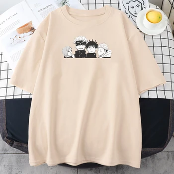 Jujutsu Kaisen Japanese Аниме Printing Female Tshirt Summer Vintage Върховете на Zlatina Soft t Shirt Fashion Large Size Women t-Shirt