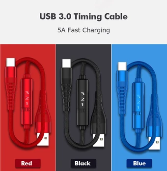 2 Пакет 2m 5A Бързо Зареждане на USB 3.1 Type C Кабел с Таймер Захранване за Huawei P20 подкрепа за Бързо Зареждане 4.0
