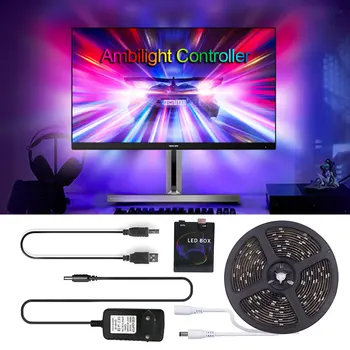 5V WS2812B LED Strip light 5050 RGB Dream Color Ambient TV на PC Dream Screen USB Led Strip HDTV Background lighting 1M 2M 3M 4M 5M
