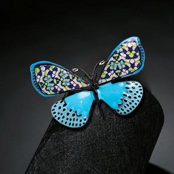 Vintage Емайл Пеперуда-Брошка за жени Жълт/розов/розово/синьо Оцветени Дама Пеперуда-Брошка или Пин Животни Бижута (JK4-GG)