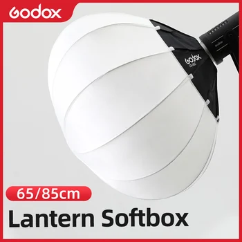 Godox CS-65D/85D Кръгла Форма Софтбокс Фенер Сгъваем быстросъемный Преносим Светлина за Bowens Mount LED Video Light Studio Flash