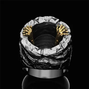 2020 Hot New Men 's Vintage Dry Silver Color Gold Color Devil' s Paw Ring Biker Jewelry Size 7 8 9 10 11 12 13 14