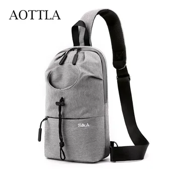 AOTTLA Мултифункционален Мъжки Оксфорд Раница Човек Рамото Crossbody Чанта Мъжки Ежедневното Пътуване Гърдите Чанта Мода Спорт женствена чанта
