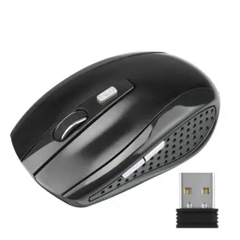 USB Wireless Mouse 1600DPI Adjustable Receiver Оптична Компютърна Мишка 2.4 GHz Ергономична 6 Бутони, Слот Мишка За Лаптоп, PC Mouse