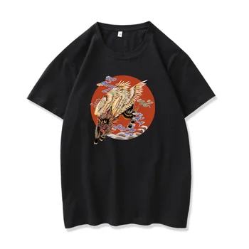 Модни момчетата са Готини Мъже, Хип-ХопТ риза Японски Ежедневни блузи Градинска Дрехи на Мъже, Жени Свободен пуловер Harajuku Devil T shirt Мал