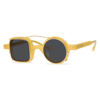 Проста личност модни слънчеви очила един продукт неправилни кръгли квадратни поляризирани клипове слънчеви очила