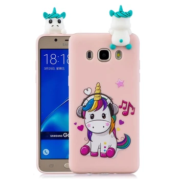 J4 J6 3D on Case for etui Samsung J3 J7 J5 2016 Case Kawaii Unicorn Panda Cover na Galaxy J4 J6 Plus 2018 J3 J7 J5 2017 EU Casa