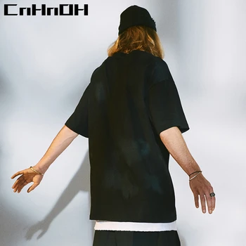 CnHnOH Нов прием на Тениска Homme Instagram Мъжки тениски Извънгабаритни Топ Облекло Тениска Карикатура Зайо на Печатни 9612