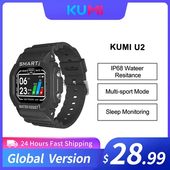 KUMI U2 Sports Smartwatch Smart Watch Мъже, Жени Монитор на сърдечната Честота Bluetooth Фитнес Умни Часовници Гривна За Android и IOS