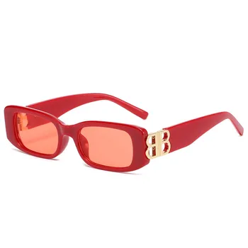 Нов Стил Класически Ретро Слънчеви Очила Жените Малка Квадратна Рамка Писмо Слънчеви Очила Дами Океана Лещи Слънчеви Очила Oculos UV400