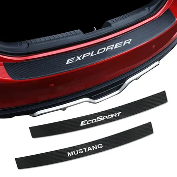 Авто Задна Броня Натоварване Край Протектор Етикети За FORD Fiesta Focus ECOSPORT Escape Explorer Fusion PUMA Kuga Mustang Багажника Стикер