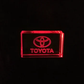 Toyota kristal + metalen USB flash drive pendrive 4GB 8GB 16GB 32GB 64GB 128GB обратно външни въоръжение Opslag Custom Logo memory stick за подарък