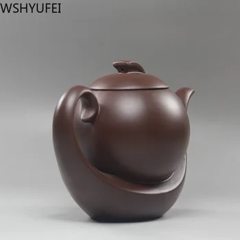 Yixing чайник лилаво глинен чайник красиви ръчно изработени филтър машина Китайски чай индивидуални подаръци автентични 350 мл