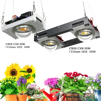 CXB3590 COB LED Grow Light Full Spectrum 100W 200W Citizen 1212 LED Plant Grow Lamp for Indoor Tent оранжерии Гидропонный завод