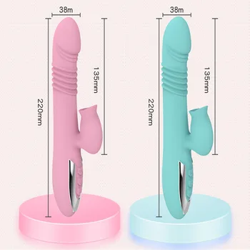 Вибратор заек Отопление Клитор Стимулатор G-точката на Секс-Играчки за Възрастни USB Зареждане на Женската Вагина femme Мастурбатор Вибратори за жени