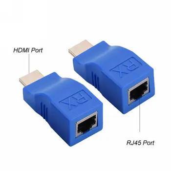 2 Бр./Лот Ново записване HDMI-Съвместим 4K 3D 1.4 30M Продължавам RJ-45 Over Cat 5e/6 Network Ethernet LAN Adapte
