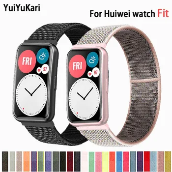2020 Найлонов ремък за Huawei Watch FIT Каишка Аксесоари за Умни часа Спортна Линия Гривна Каишка гривна Huawei Watch fit Каишка