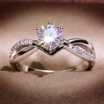 Чист червен пръстен на ухажване циркон пръстена женски малко игриво годежен пръстен за жени сватбена ангажимент бижута подарък