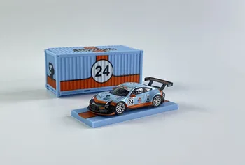 TW Tarmac Work 1:64 Porsche 911 GT3 991 #24 С контейнер Gulf oil Collector edition metal car