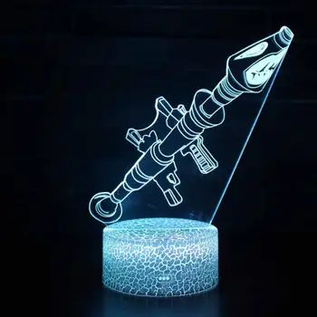 15 Модели 3D Game Setup Rifle LED Night Lights USB Gamer Светлини Настолна Лампа CS Gaming Спалня Интериор на Стаята За Момчета, Подарък За Рожден Ден