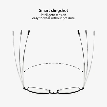 Гореща Мода МИНИ Дизайн на Очила За Четене на Мъже, Жени Сгъваеми Малки Очила Рамка Черен Метал Очила С Оригиналната Кутия, Преносим