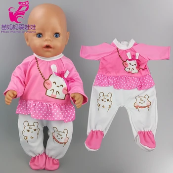 Стоп-моушън облекло 40 см детска кукла син гащеризон за 18 инча момиче кукла ежедневни облекла