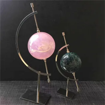 Народни занаяти метален държач сребърен кристален сфера на поставка не включва топка за декорация на дома