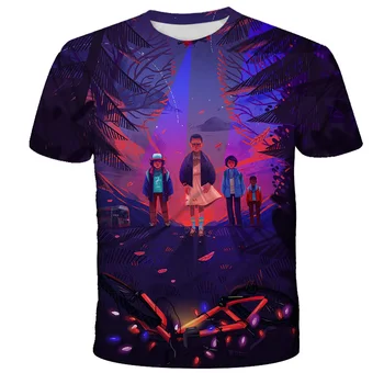Stranger Things Boys&Girls 3D t shirt Funny Girls t-shirt fashion hip hop short sleeve street Boys harajuku tshirt 4T-14T