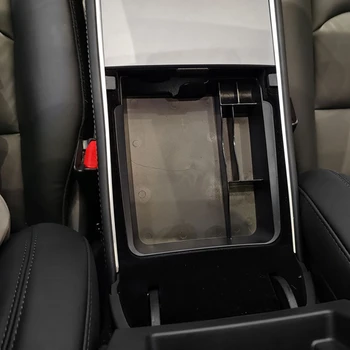 Авто Централен Подлакътник Кутия За Съхранение Подходящ за 2021 Tesla Model 3 Аксесоари Централна Конзола Организатор Стайлинг Автомобили