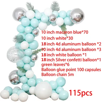 18 инча Macarons Цвят Латексови балони Верига Baby Shower Украса Венец Арка на Фона на Сватбена Украса Украса на партията