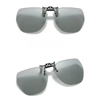 Поляризирана Клип на Слънчеви очила на Жените и Мъжете без рамки Filp Up Слънчеви очила за Предписване на очила UV400