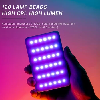 Ulanzi VIJIM VL120 Mini Pocket RGB Led Fill Light Portable Small Full Color Photography Lamp Handheld Светлини